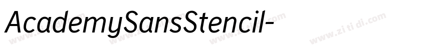 AcademySansStencil字体转换