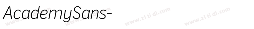 AcademySans字体转换