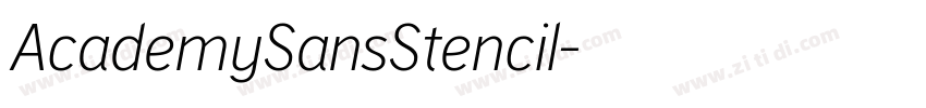 AcademySansStencil字体转换