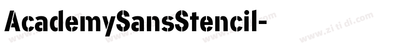 AcademySansStencil字体转换