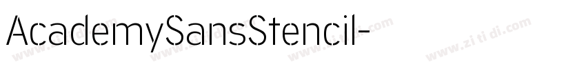 AcademySansStencil字体转换