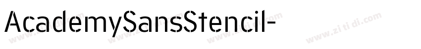 AcademySansStencil字体转换