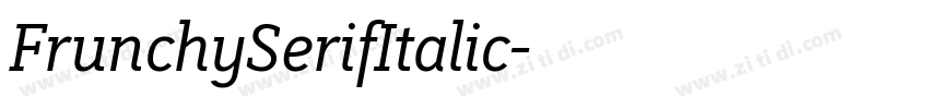 FrunchySerifItalic字体转换