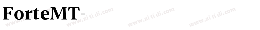 ForteMT字体转换
