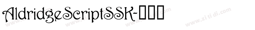 AldridgeScriptSSK字体转换