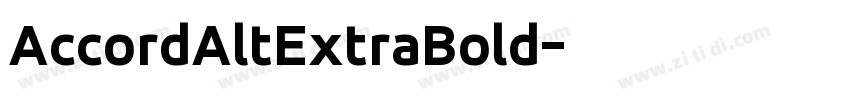 AccordAltExtraBold字体转换