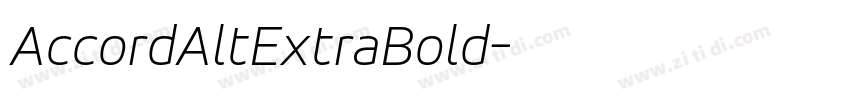 AccordAltExtraBold字体转换