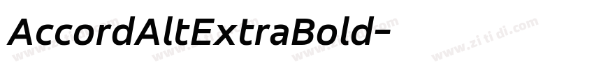 AccordAltExtraBold字体转换