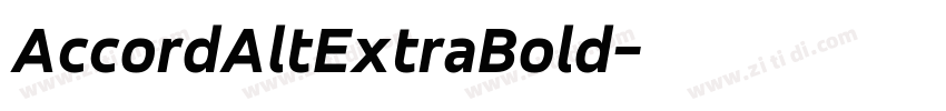 AccordAltExtraBold字体转换