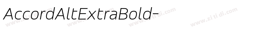 AccordAltExtraBold字体转换