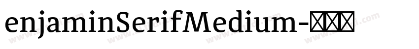 enjaminSerifMedium字体转换