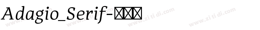 Adagio_Serif字体转换