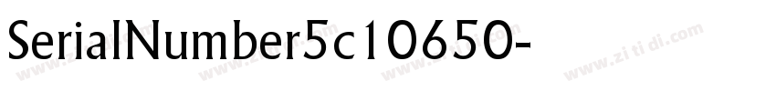 SerialNumber5c10650字体转换
