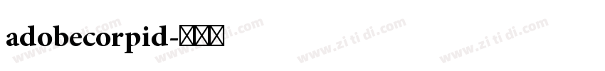 adobecorpid字体转换