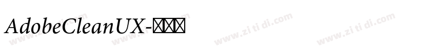 AdobeCleanUX字体转换