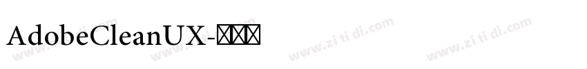 AdobeCleanUX字体转换