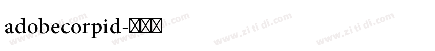 adobecorpid字体转换