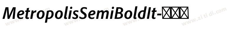 MetropolisSemiBoldIt字体转换