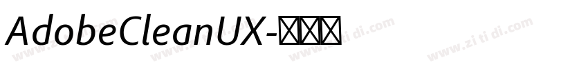 AdobeCleanUX字体转换