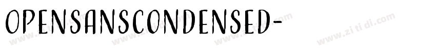 0penSansCondensed字体转换