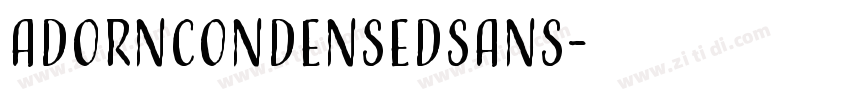 AdornCondensedSans字体转换