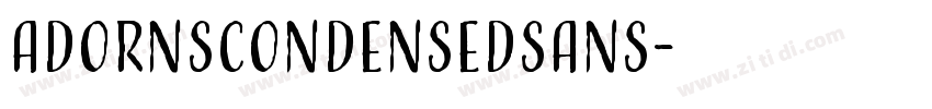 AdornSCondensedSans字体转换