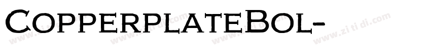 CopperplateBol字体转换