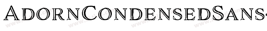AdornCondensedSans字体转换