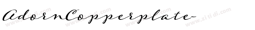 AdornCopperplate字体转换