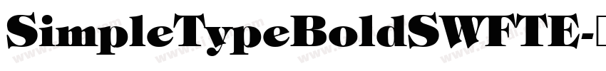 SimpleTypeBoldSWFTE字体转换