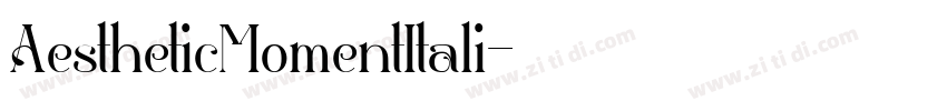AestheticMomentItali字体转换