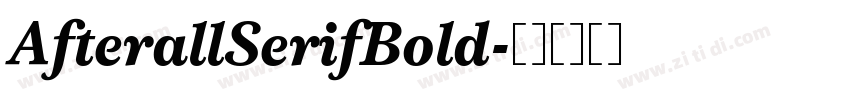 AfterallSerifBold字体转换