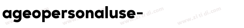 ageopersonaluse字体转换