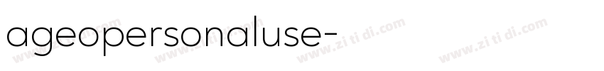 ageopersonaluse字体转换