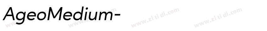 AgeoMedium字体转换
