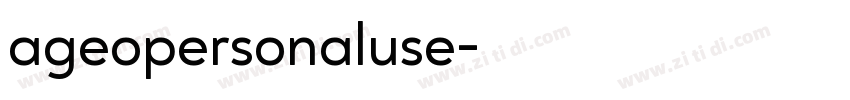 ageopersonaluse字体转换