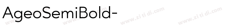 AgeoSemiBold字体转换