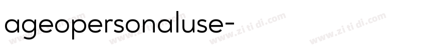 ageopersonaluse字体转换