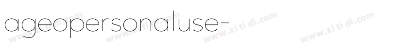 ageopersonaluse字体转换