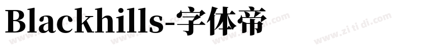 Blackhills字体转换