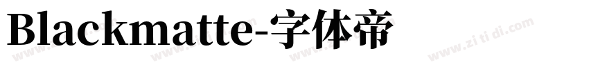 Blackmatte字体转换