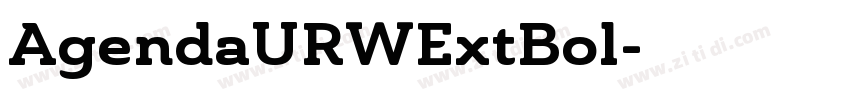 AgendaURWExtBol字体转换