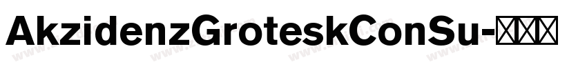 AkzidenzGroteskConSu字体转换