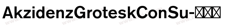 AkzidenzGroteskConSu字体转换