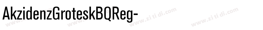 AkzidenzGroteskBQReg字体转换