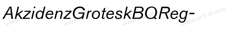 AkzidenzGroteskBQReg字体转换