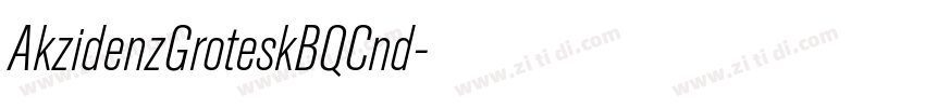 AkzidenzGroteskBQCnd字体转换