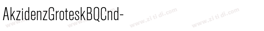 AkzidenzGroteskBQCnd字体转换