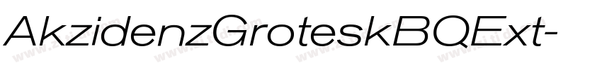 AkzidenzGroteskBQExt字体转换