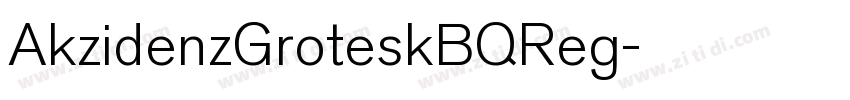 AkzidenzGroteskBQReg字体转换